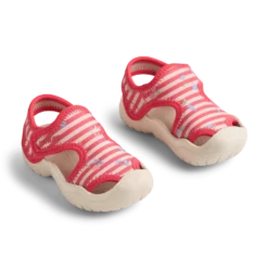 Bani Sandaler Red Stripe Flowers