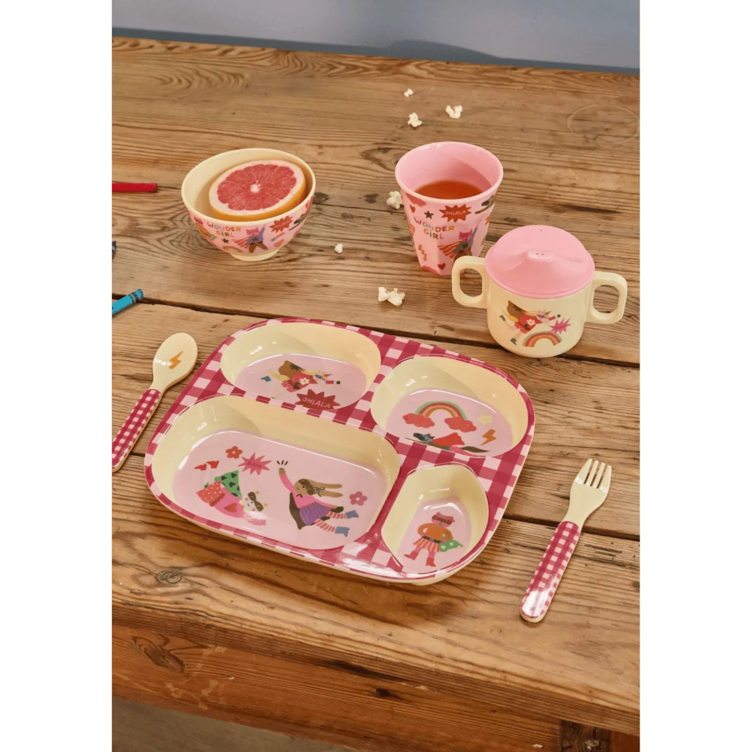 Barnservis Presentask Pink