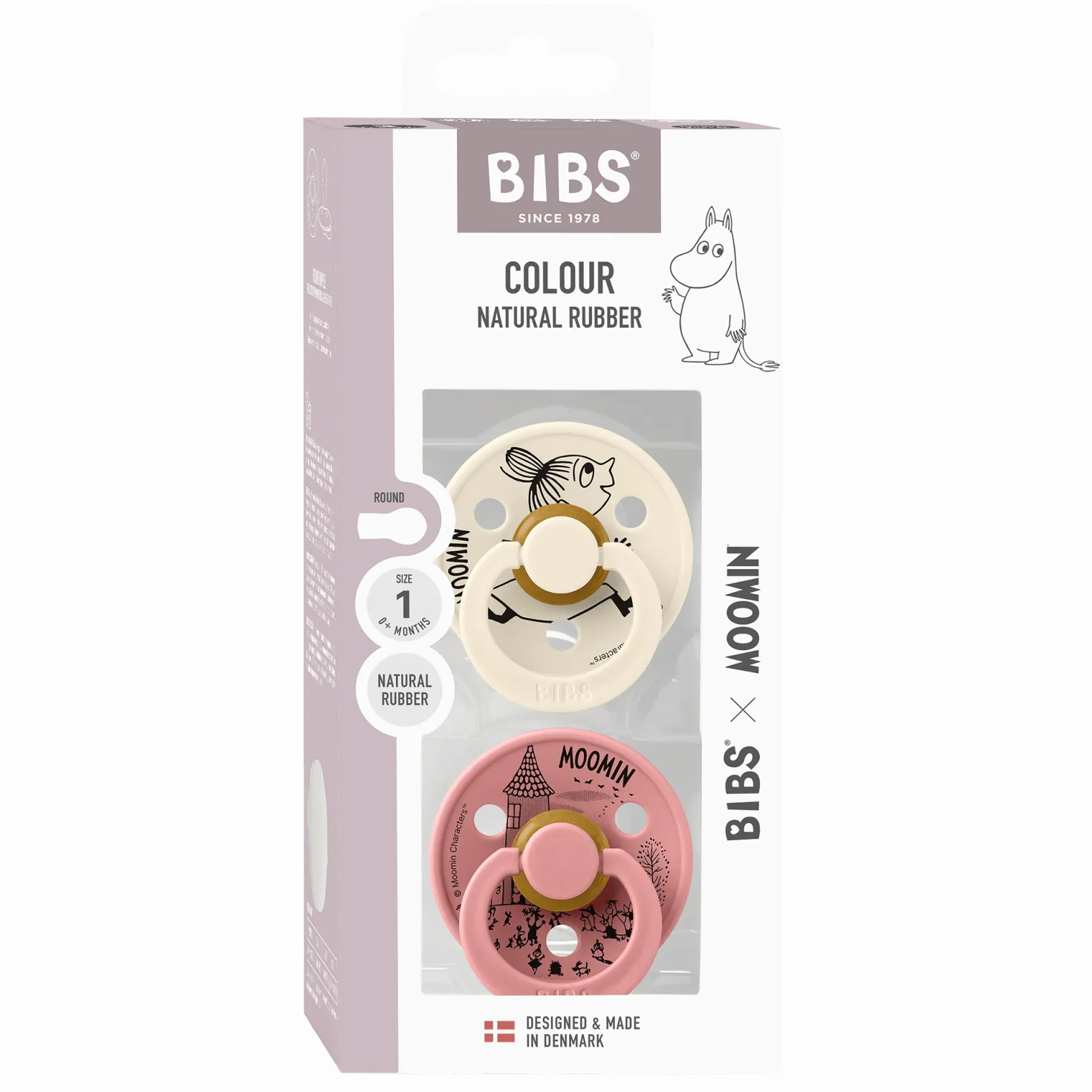 BIBS X Moomins Little My 2-pack Latexnapp Ivory