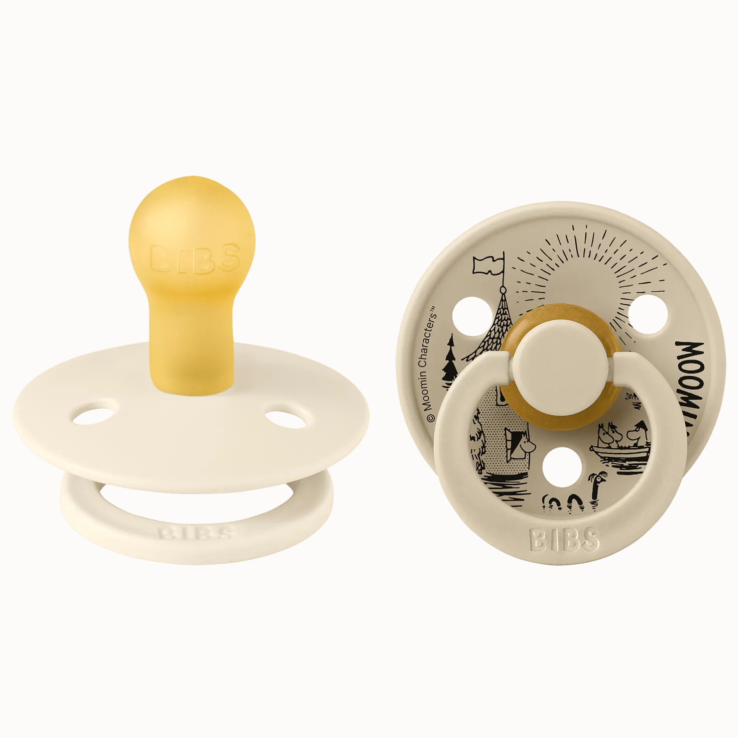 BIBS X Moomins Snorkmaiden 2-pack Latexnapp Ivory