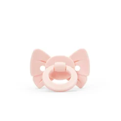 Binky Bow Napp Silikon För Nyfödd 0-6M Misty Pink