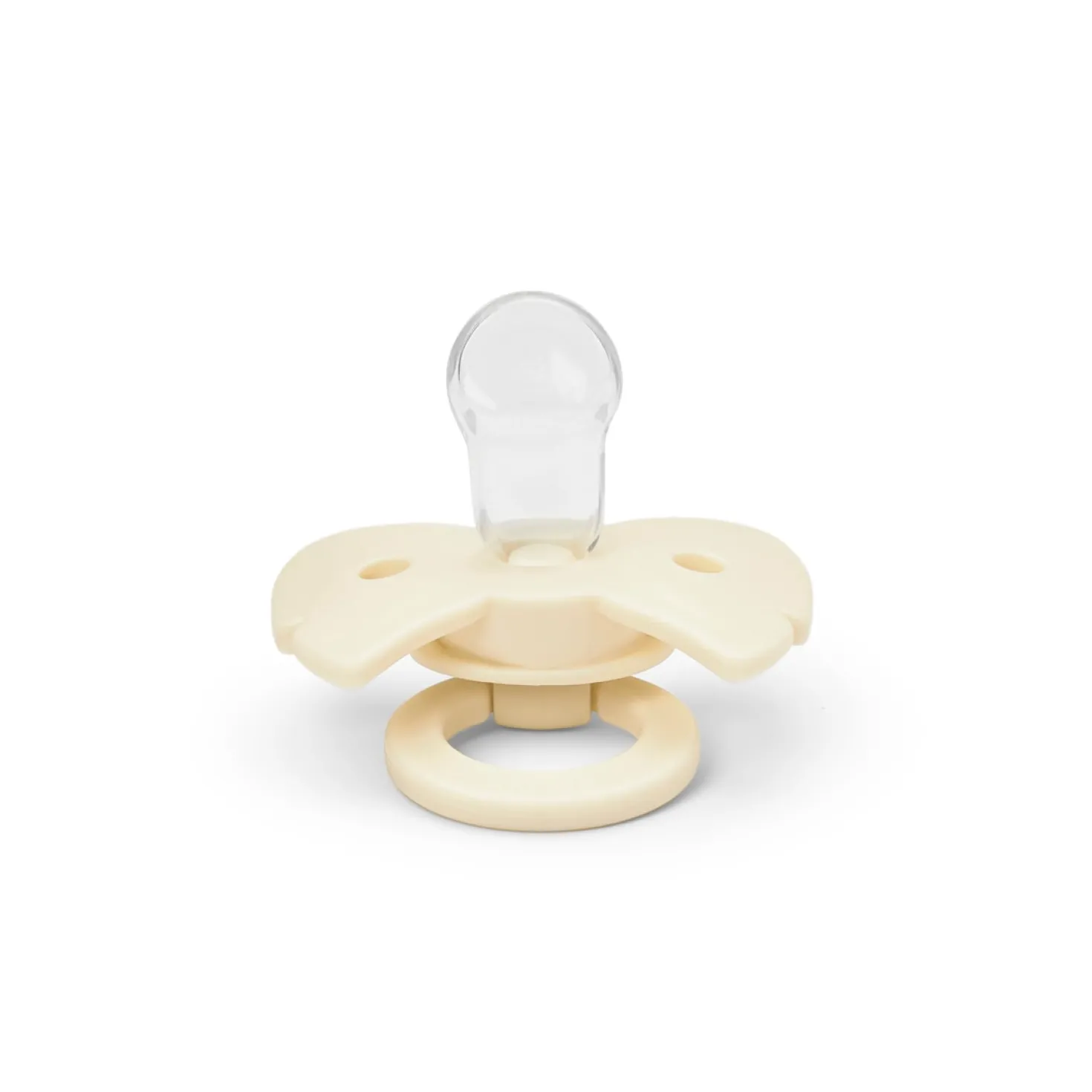 Binky Bow Napp Silikon För Nyfödd 0-6M Oat White