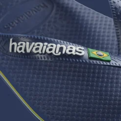 Brasil Logo Flip Flops Navy Blue