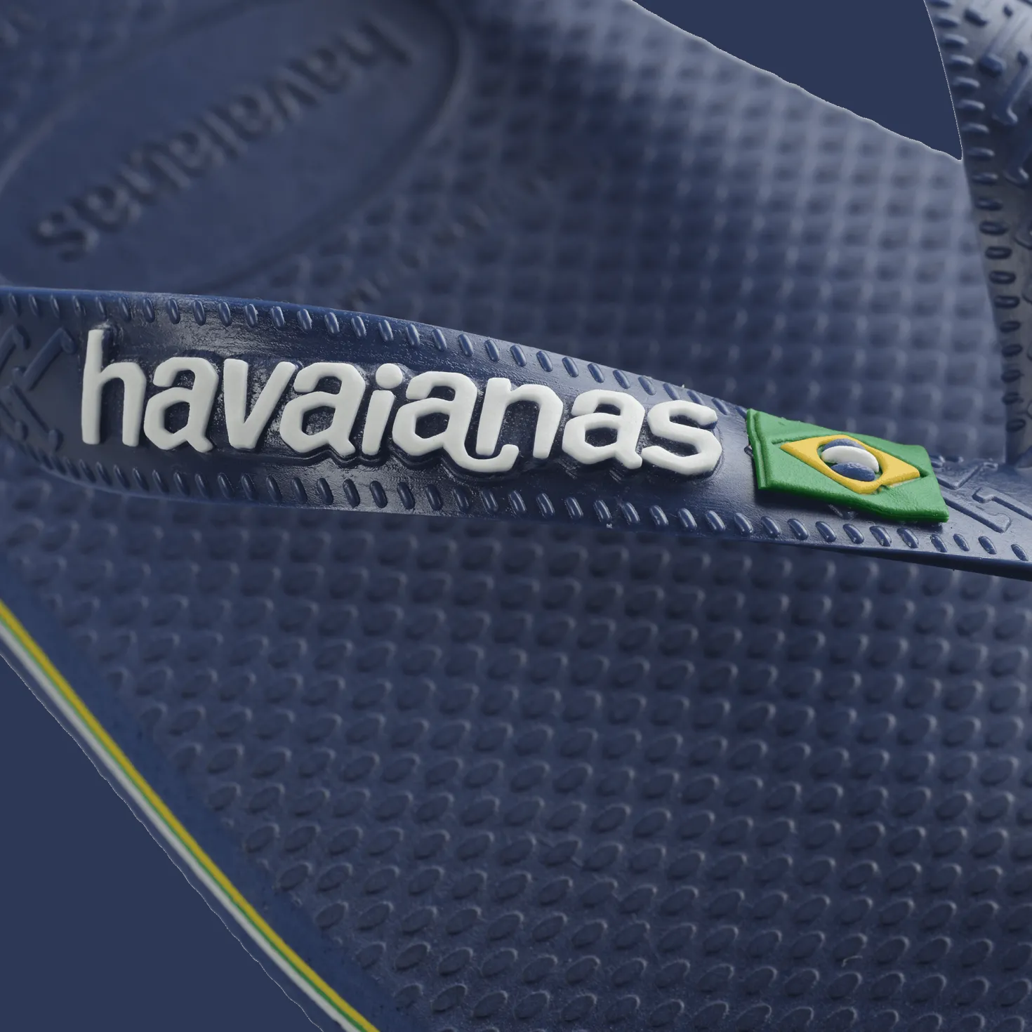 Brasil Logo Flip Flops Navy Blue