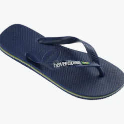 Brasil Logo Flip Flops Navy Blue
