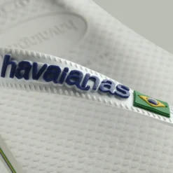 Brasil Logo Flip Flops White
