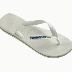 Brasil Logo Flip Flops White