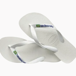 Brasil Logo Flip Flops White