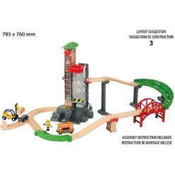 BRIO® World – 33887 Tågset för frakt med hiss och broar