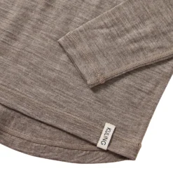 Canberra Baselayer-topp I Ull Light Brown Melange