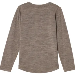 Canberra Baselayer-topp I Ull Light Brown Melange