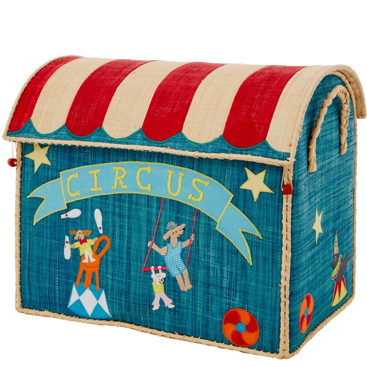 Cirkus 3-pack Raffia Förvaringshus Multicolor