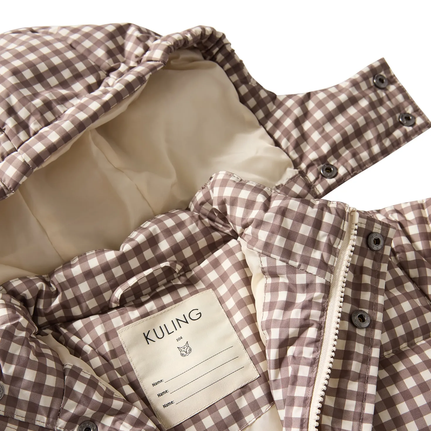 Cleveland Pufferjacka Brown Gingham