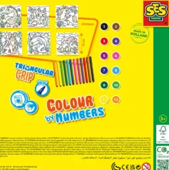 Colour By Numbers Pennor Med Triangulärt Grepp