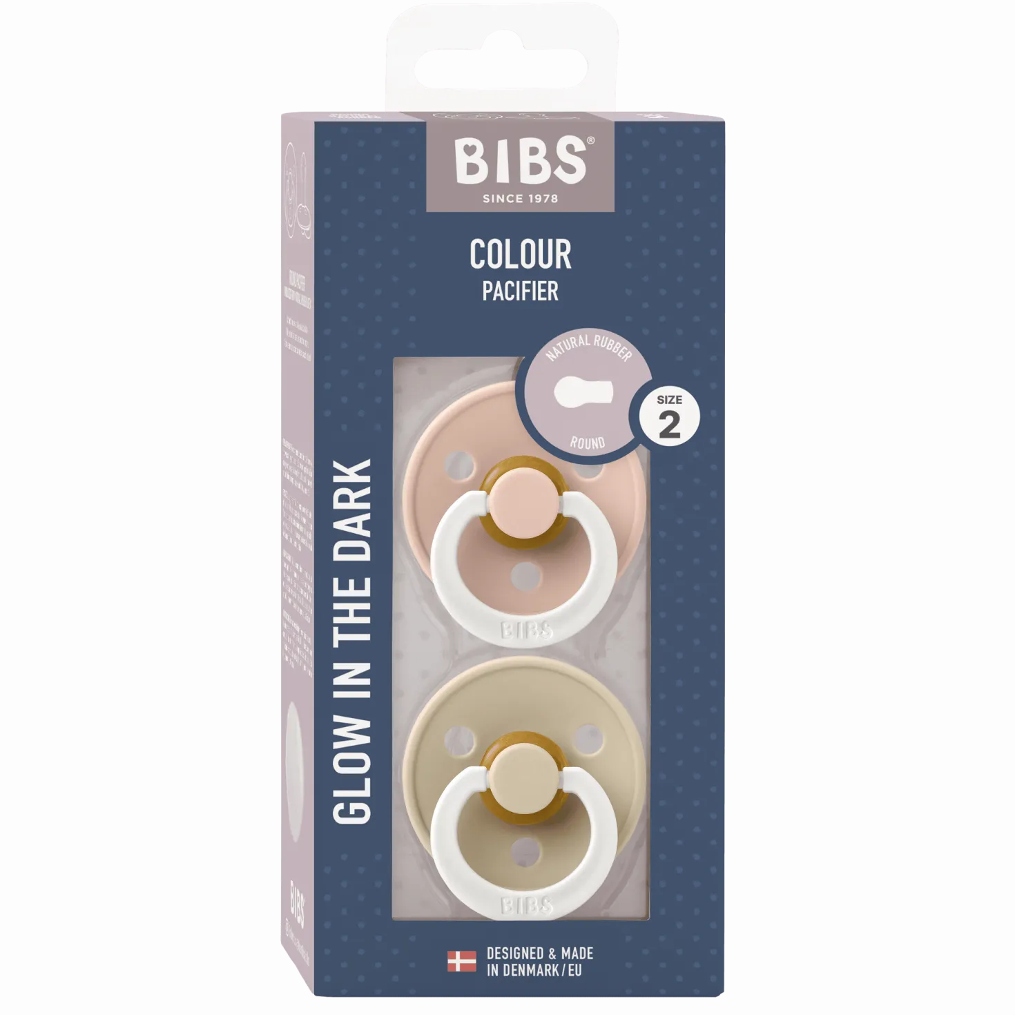 Colour Glow 2-pack Runda Latexnappar Blush Vanilla