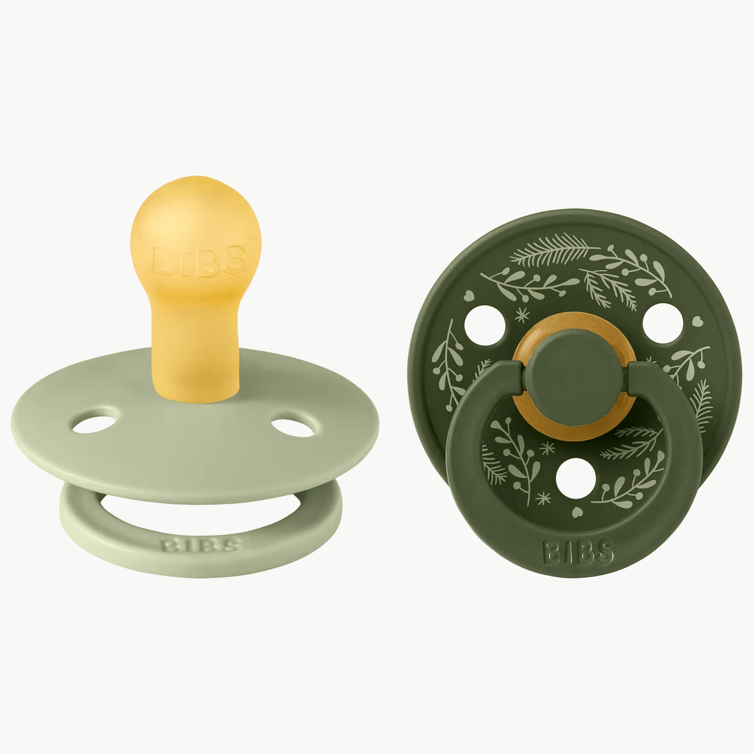 Colour Holiday Leaf 2-pack Runda Latexnappar Sage Hunter Green