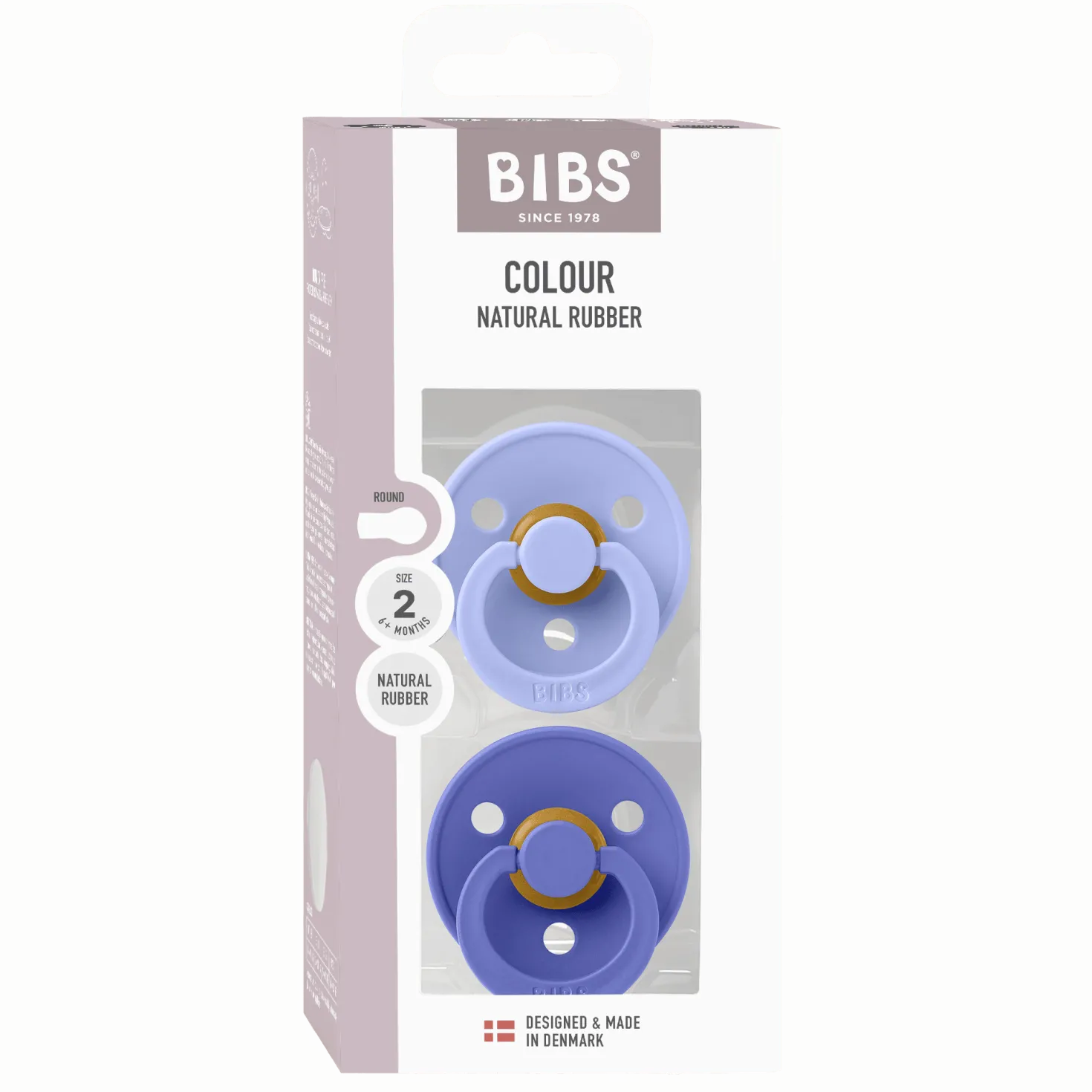 Colour 2-pack Runda Latexnappar Hush Grape