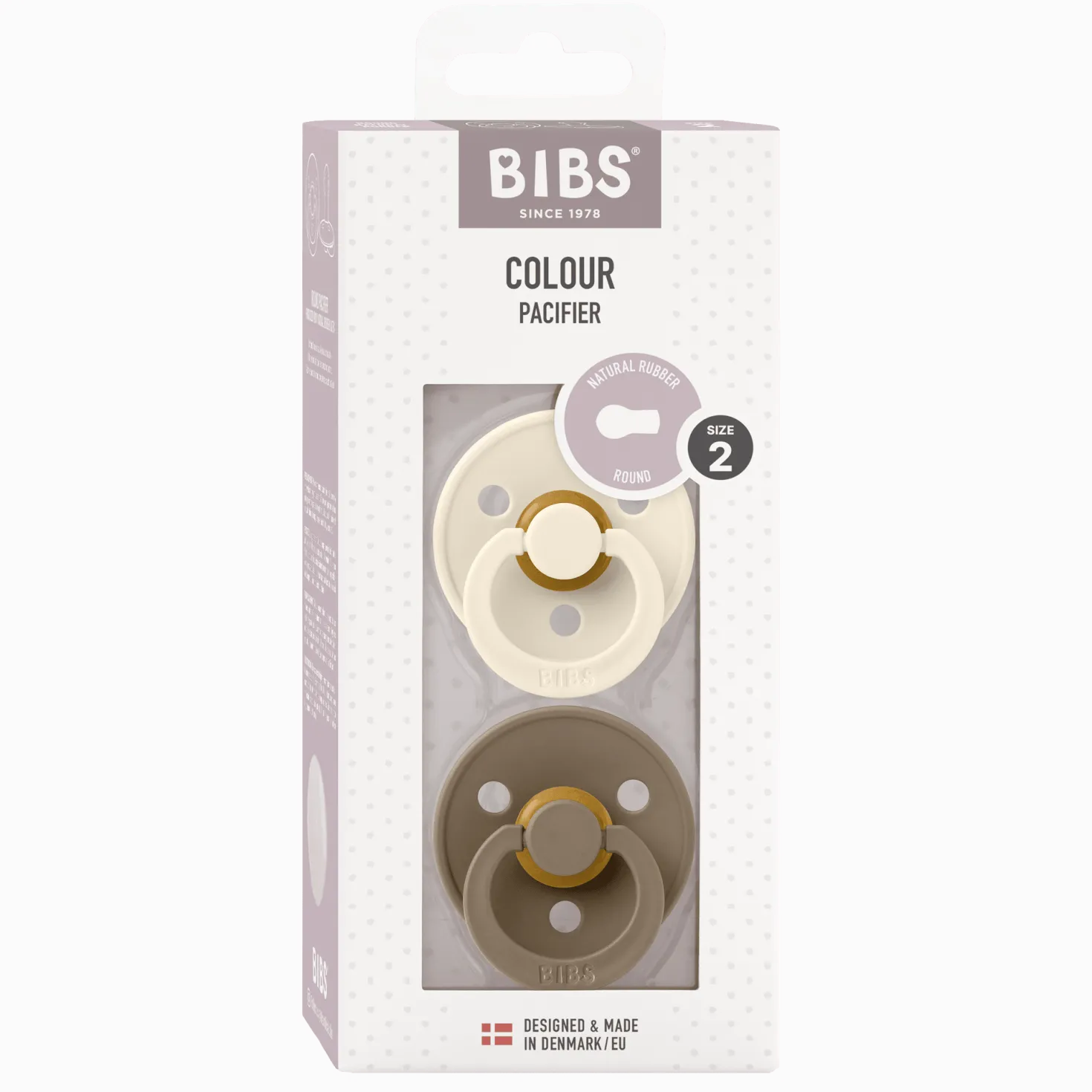 Colour 2-pack Runda Latexnappar Ivory Dark Oak