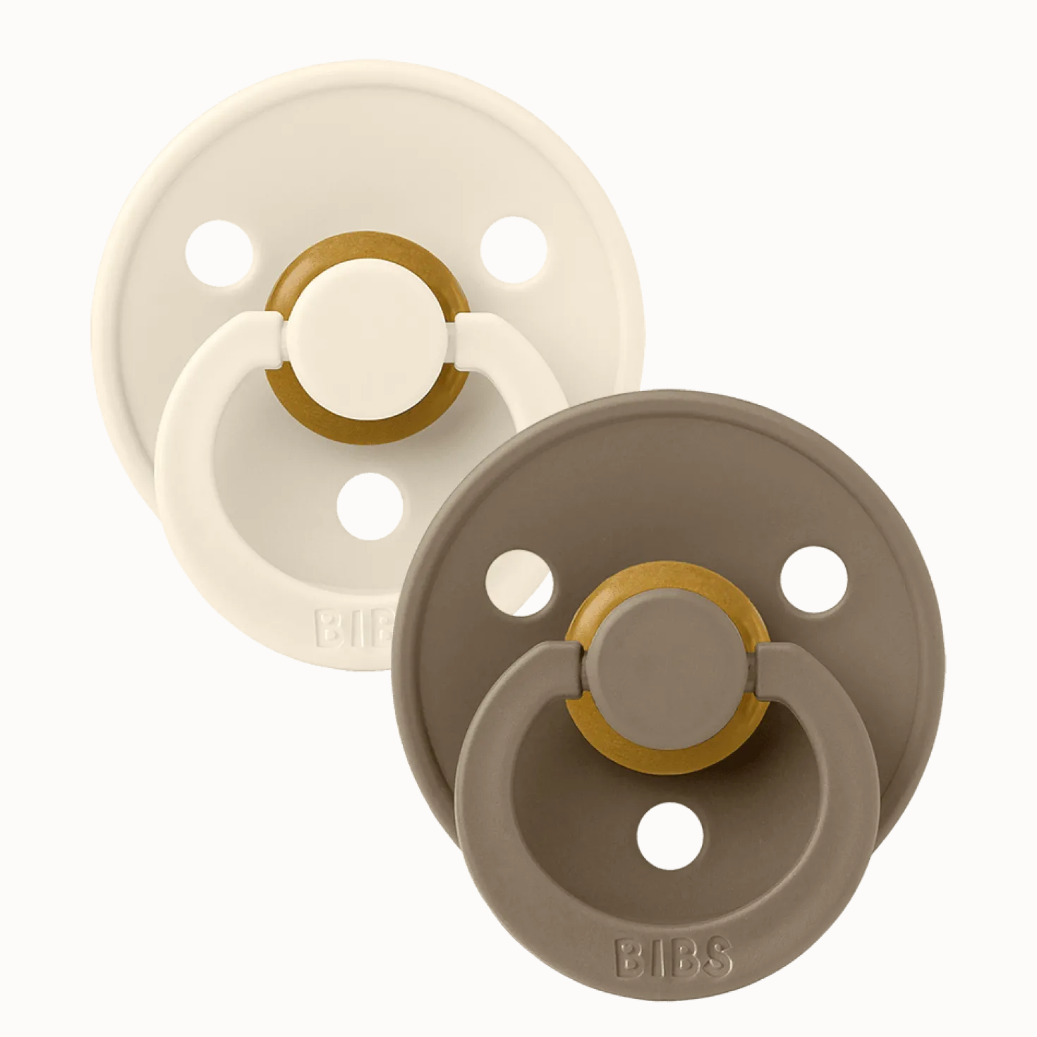 Colour 2-pack Runda Latexnappar Ivory Dark Oak