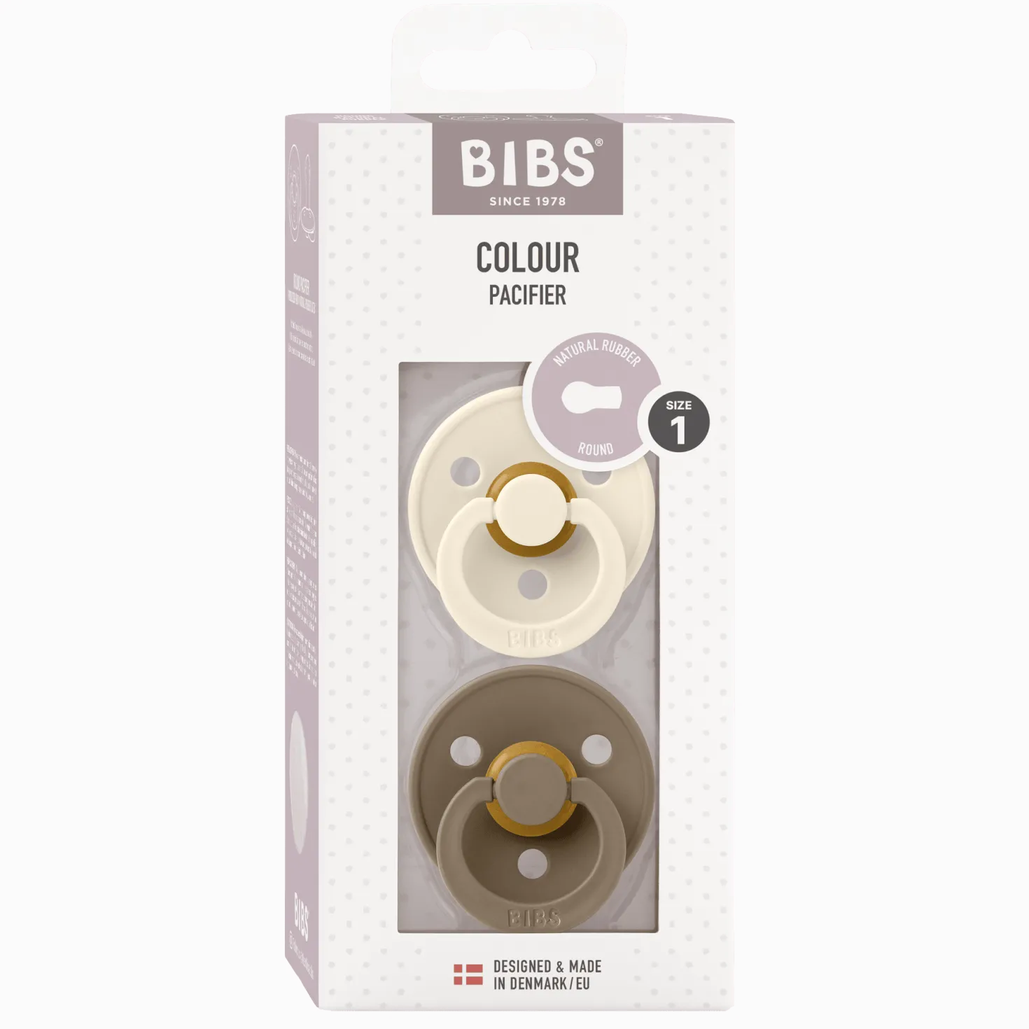 Colour 2-pack Runda Latexnappar Ivory Dark Oak