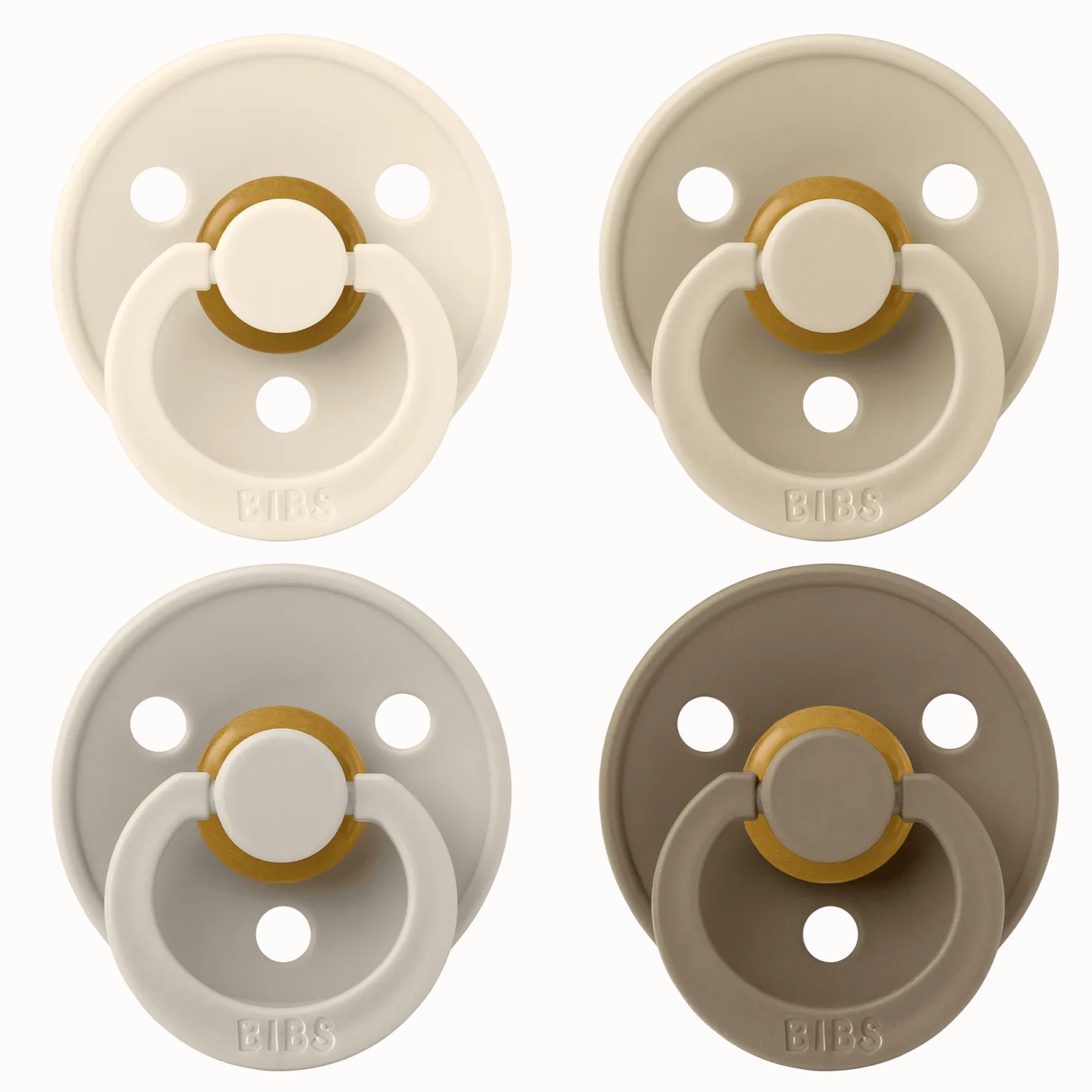 Colour 4-pack Runda Latexnappar Ivory Sand