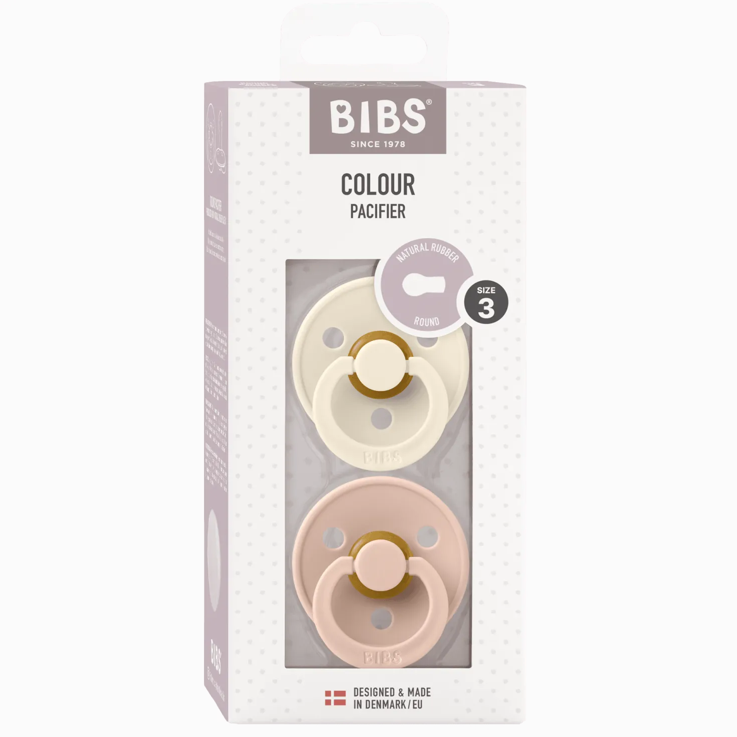 Colour 2-pack Runda Latexnappar Ivory Blush