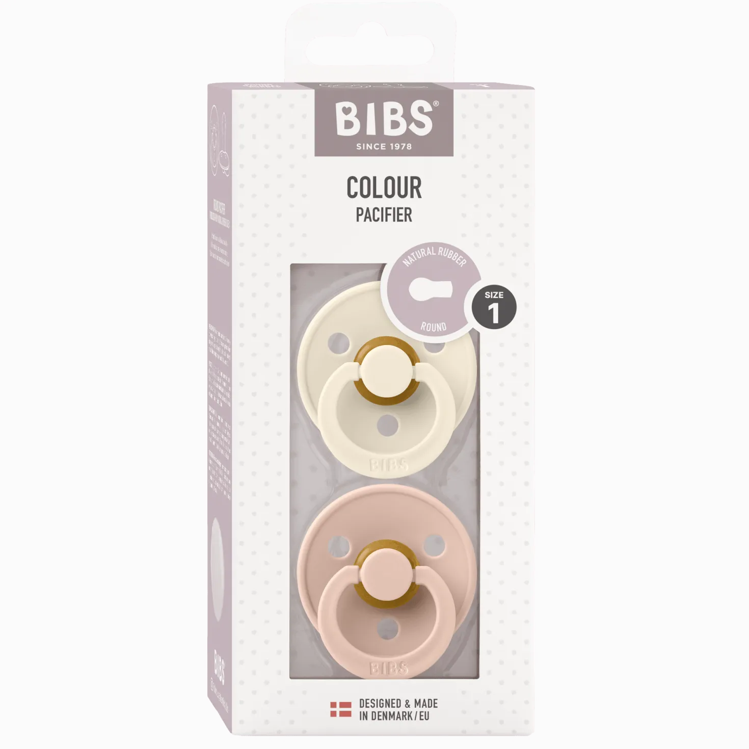 Colour 2-pack Runda Latexnappar Ivory Blush