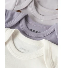 Deer 3-pack Baby Bodys Lilac Marble