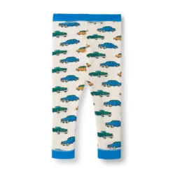 Elstar Leggings För Baby Med Bilar Vit Vanilla