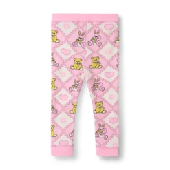 Elstar Leggings För Baby Med Nallebjörnar Rosa Lace