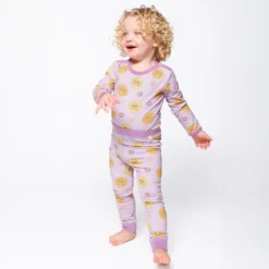 Elstar With Sunflowers Baby Leggings Heather Purple