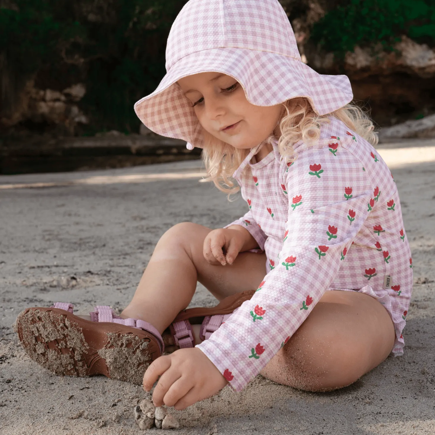Falsterbo UV-solhatt Pink Gingham