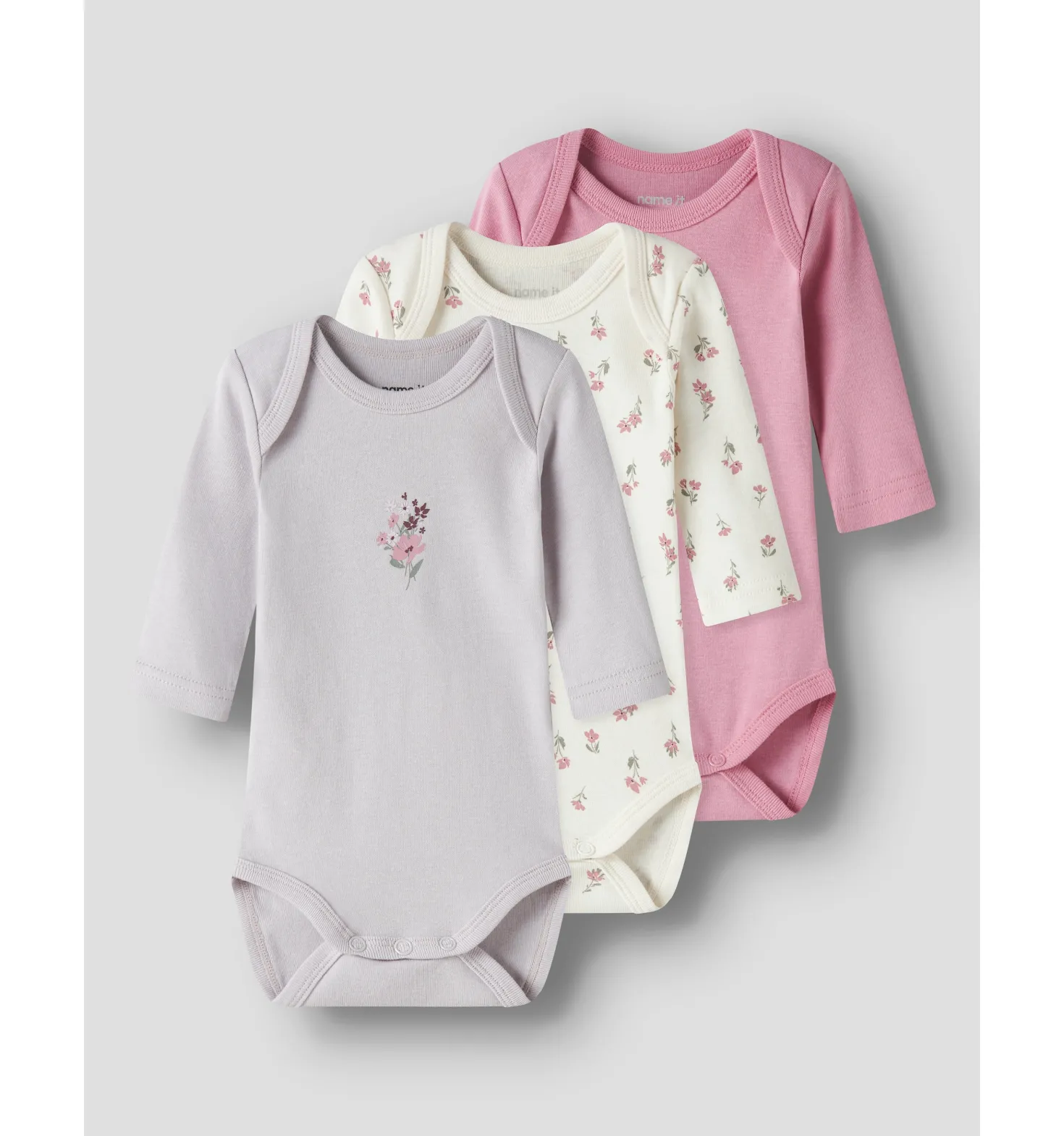 Flower 3-pack Baby Bodys Jet Stream