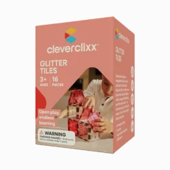 Glitterplattor Förpackning Transparent / Rosa 16 Delar Multicolor