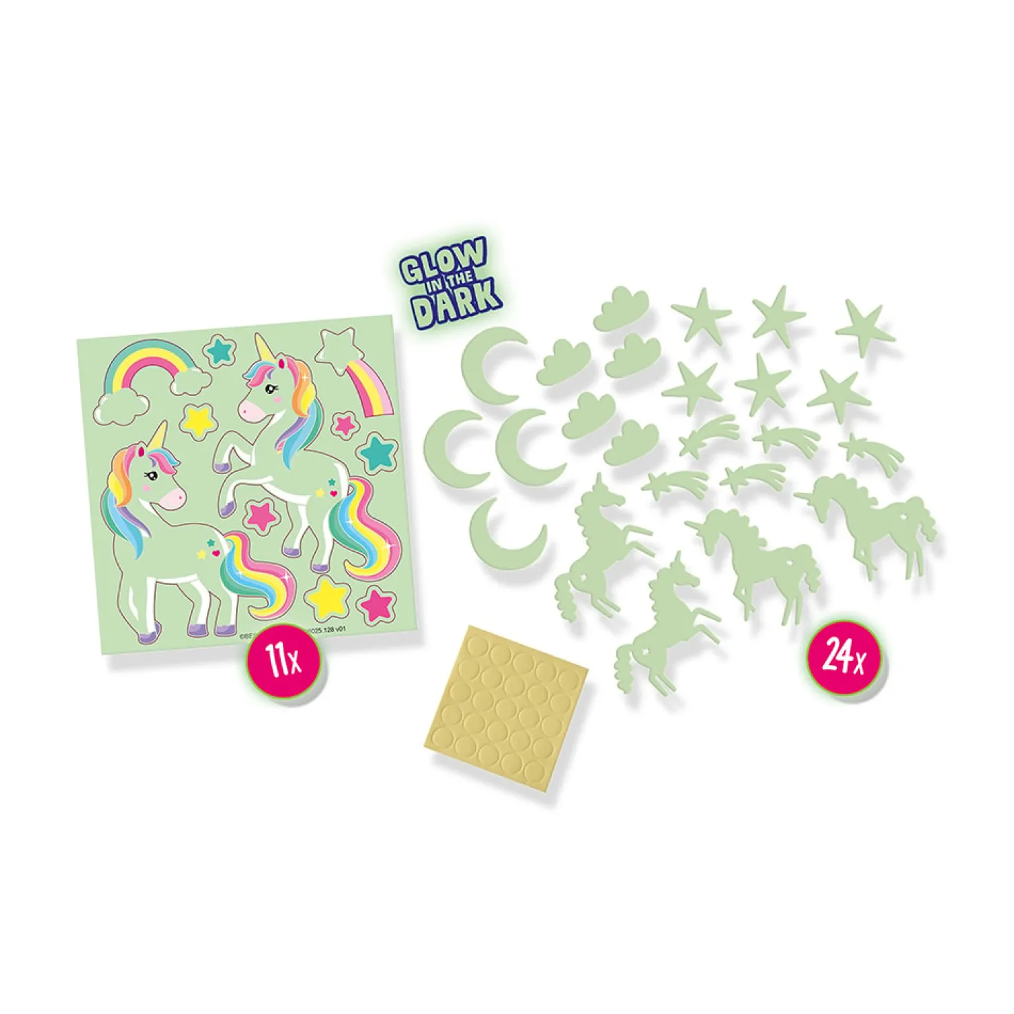 Glow In The Dark Tak- Och Väggdekaler Unicorns