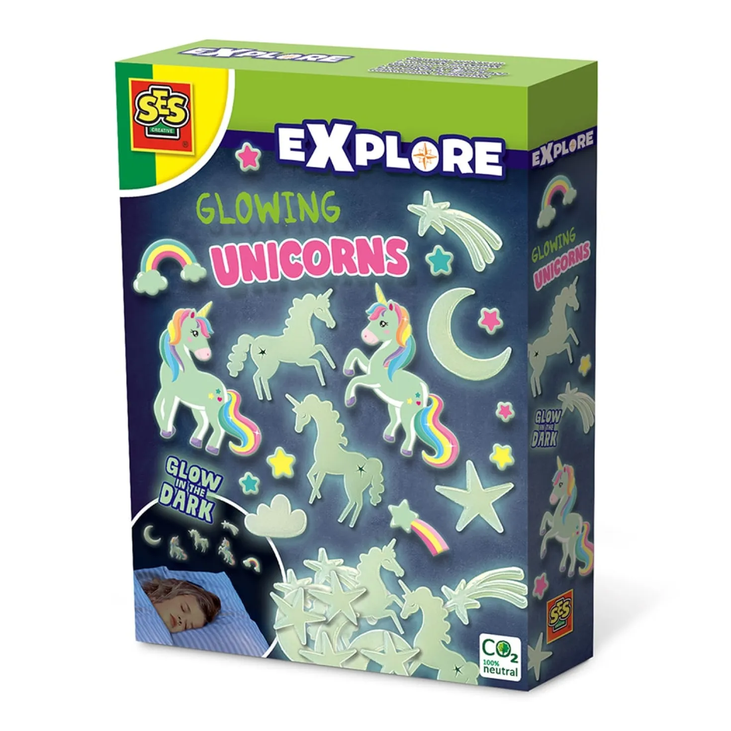 Glow In The Dark Tak- Och Väggdekaler Unicorns