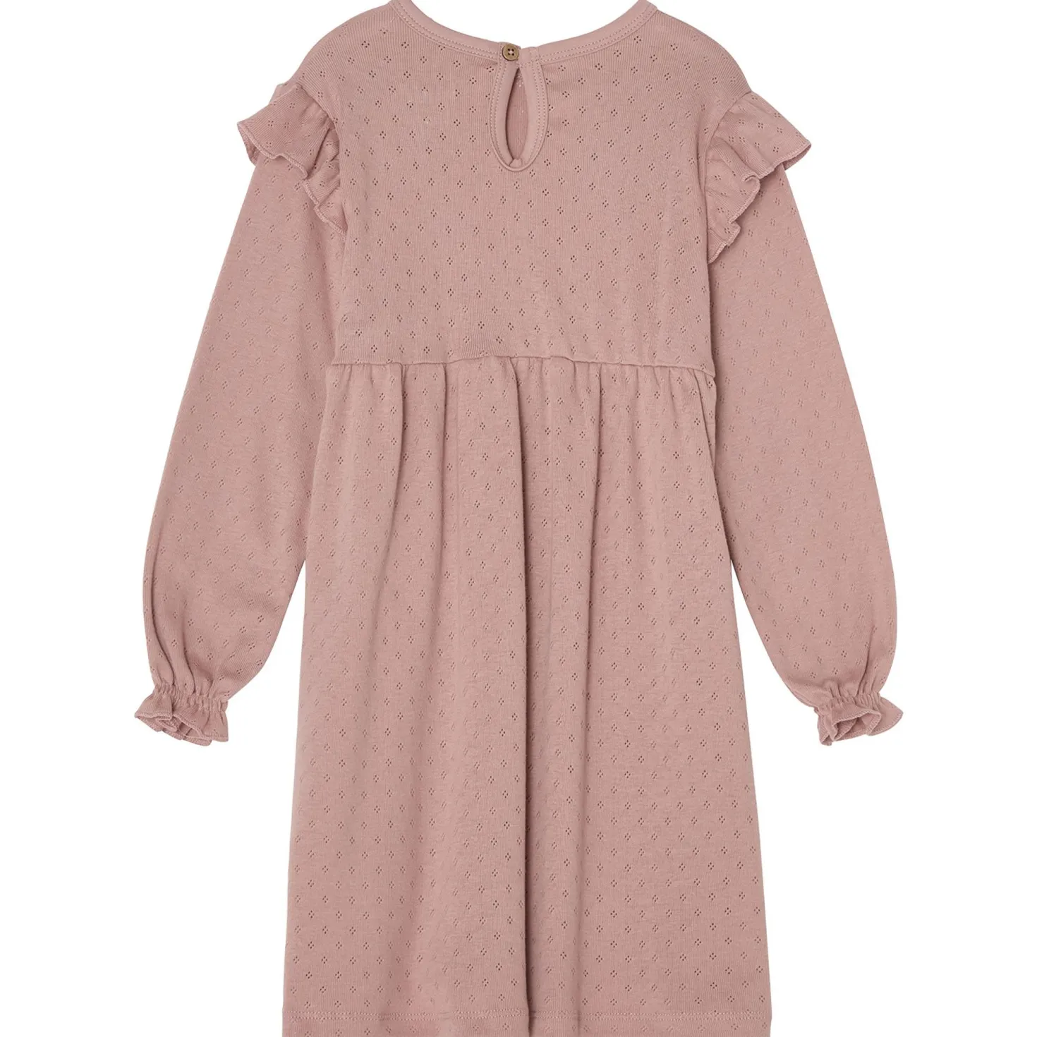 GOTS Hedda Pointelle Klänning Pink Mauve