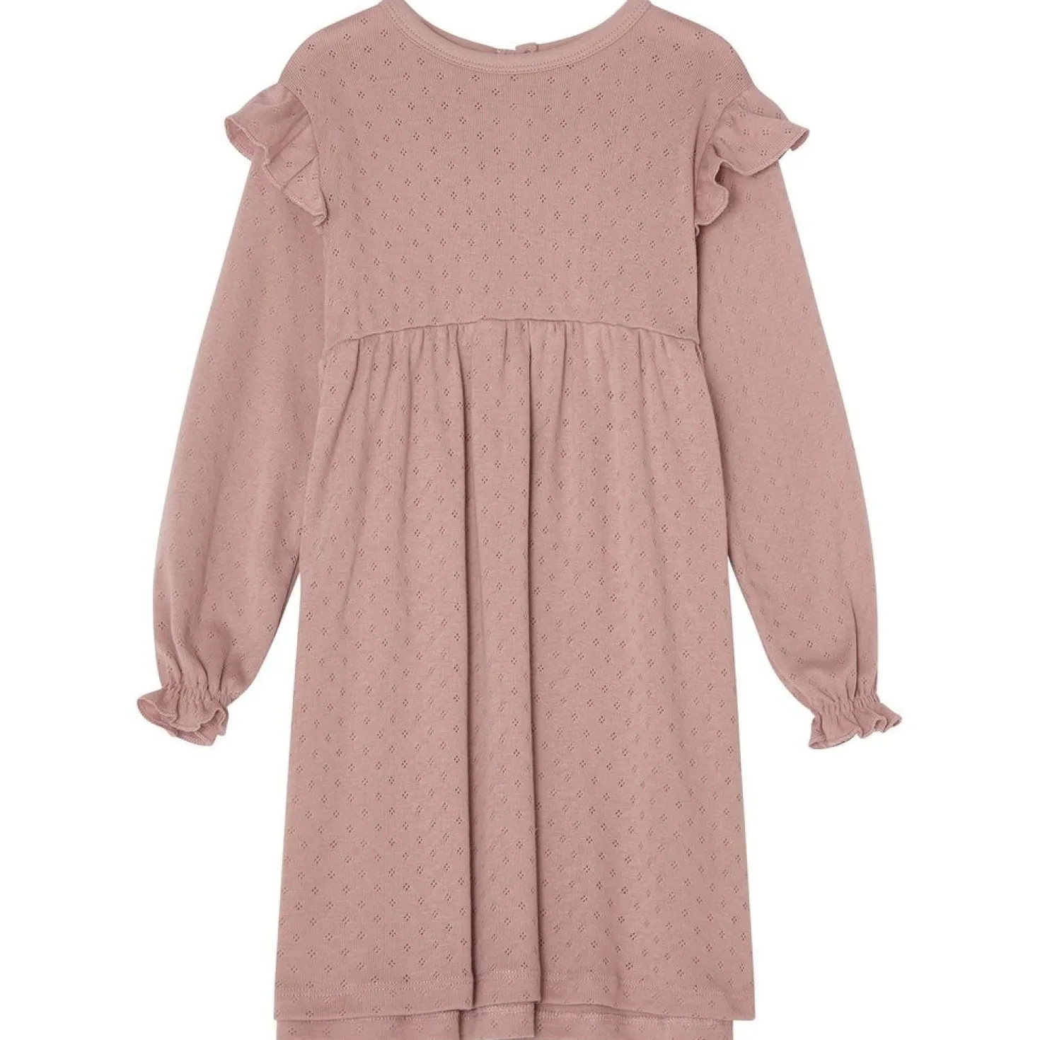 GOTS Hedda Pointelle Klänning Pink Mauve