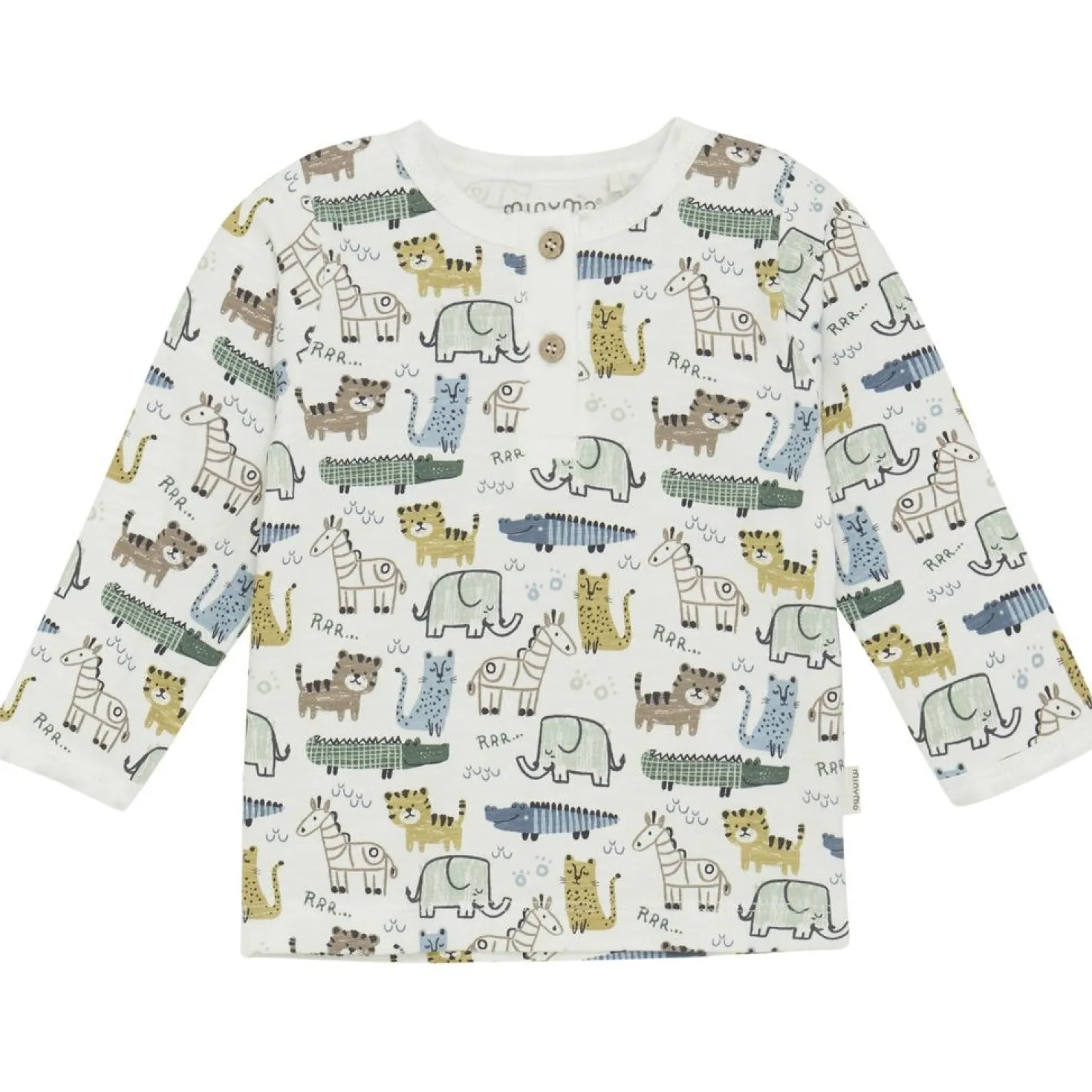 GOTS Långärmad T-shirt Aop Marshmallow White