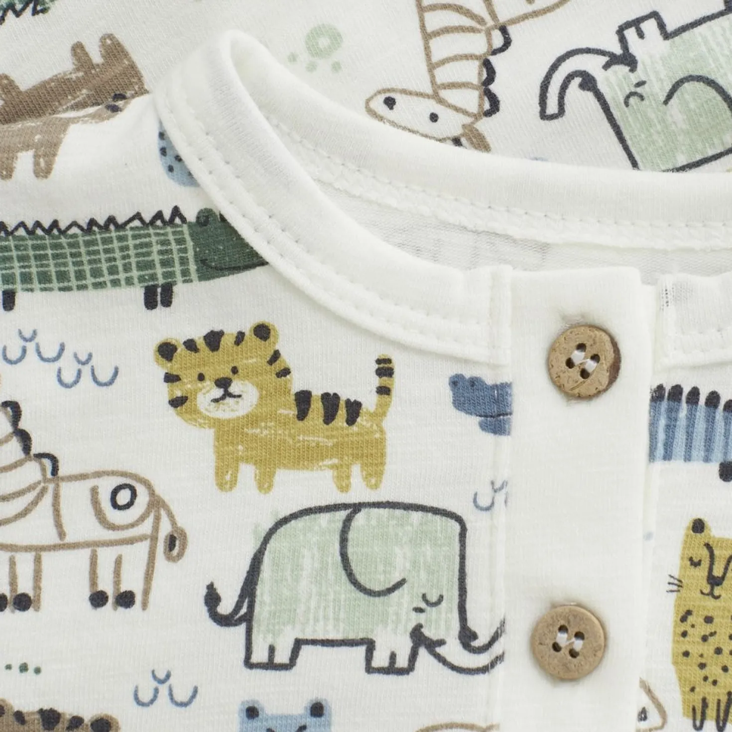 GOTS Långärmad T-shirt Aop Marshmallow White