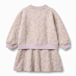 GOTS Maggie Sweatklänning Lavender Daisies