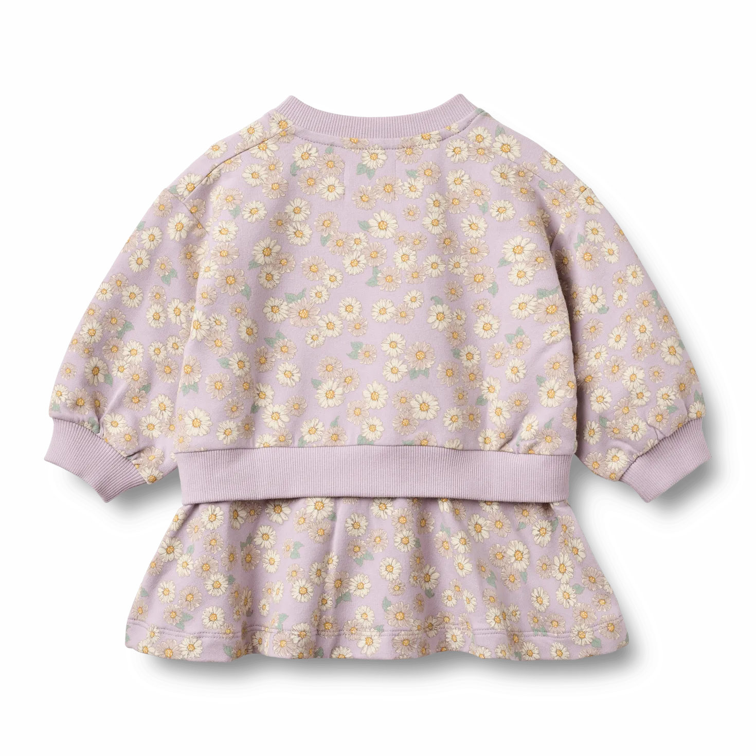 GOTS Maggie Sweatklänning Lavender Daisies
