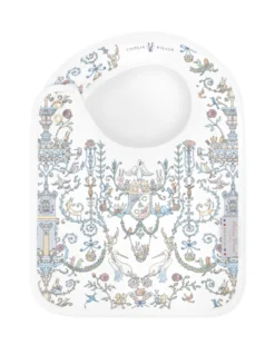 GOTS Satinhaklapp Carousel Blue