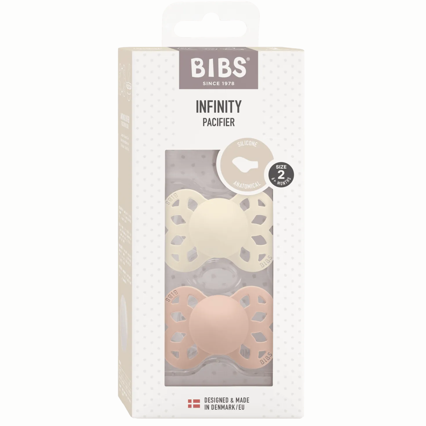 Infinity 2-pack Anatomiska Silikonnappar Ivory Blush