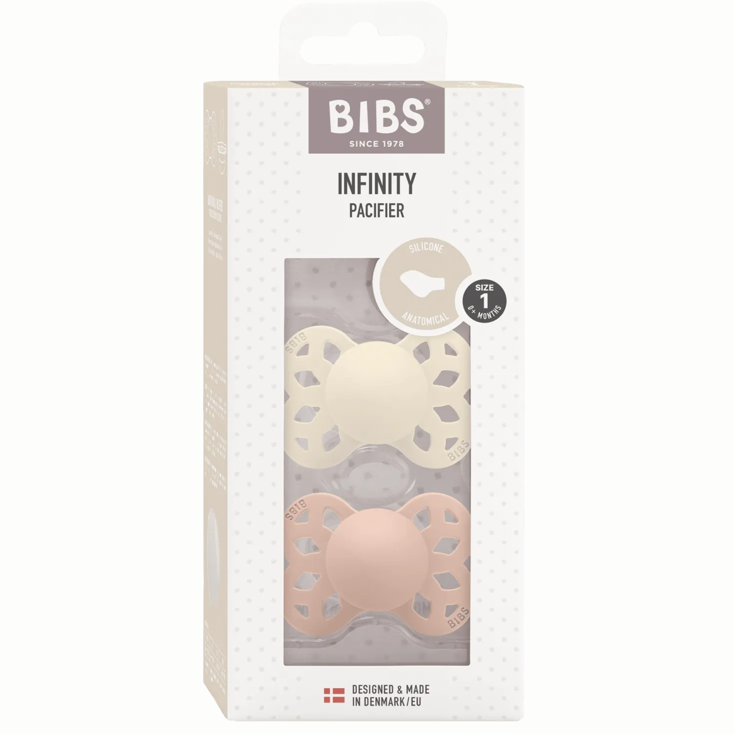 Infinity 2-pack Anatomiska Silikonnappar Ivory Blush