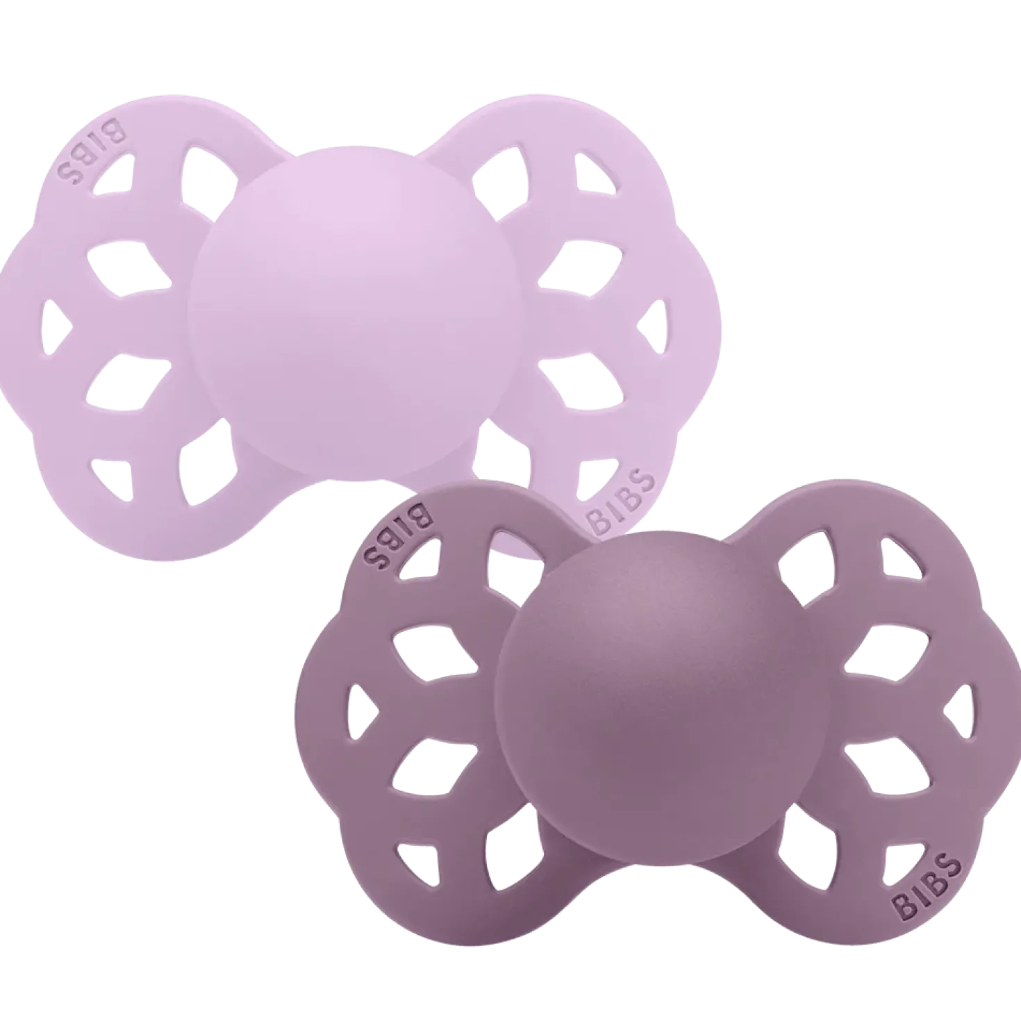 Infinity 2-pack Anatomiska Silikonnappar Violet Sky Mauve
