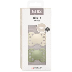 Infinity 2-pack Anatomiska Silikonnappar Ivory Sage