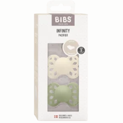 Infinity 2-pack Anatomiska Silikonnappar Ivory Sage