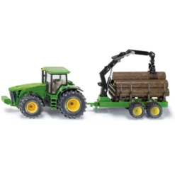 John Deere 8430 Med Skogsbrukssläpvagn Green
