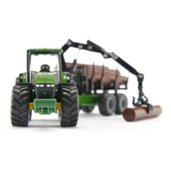 John Deere 8430 Med Skogsbrukssläpvagn Green